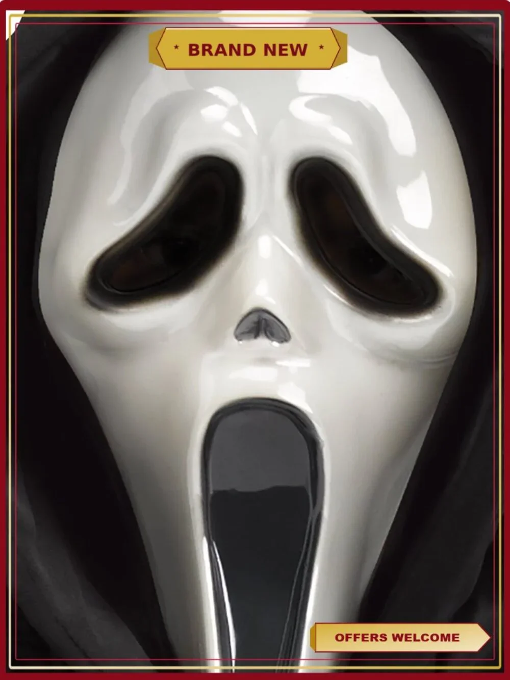 Kids Bleeding Ghost Face Halloween Costume 5-Piece Size L